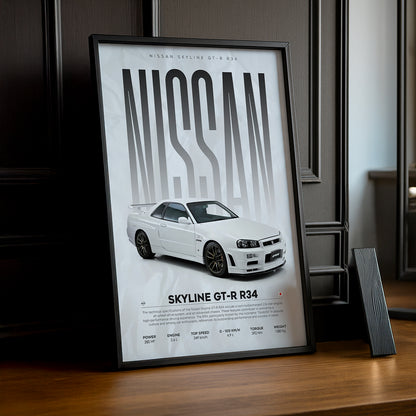 Cadre photo Nissan Skyline GT-R R34