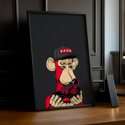 Cadre photo Bayc Ape Air Jordan 4 Chicago