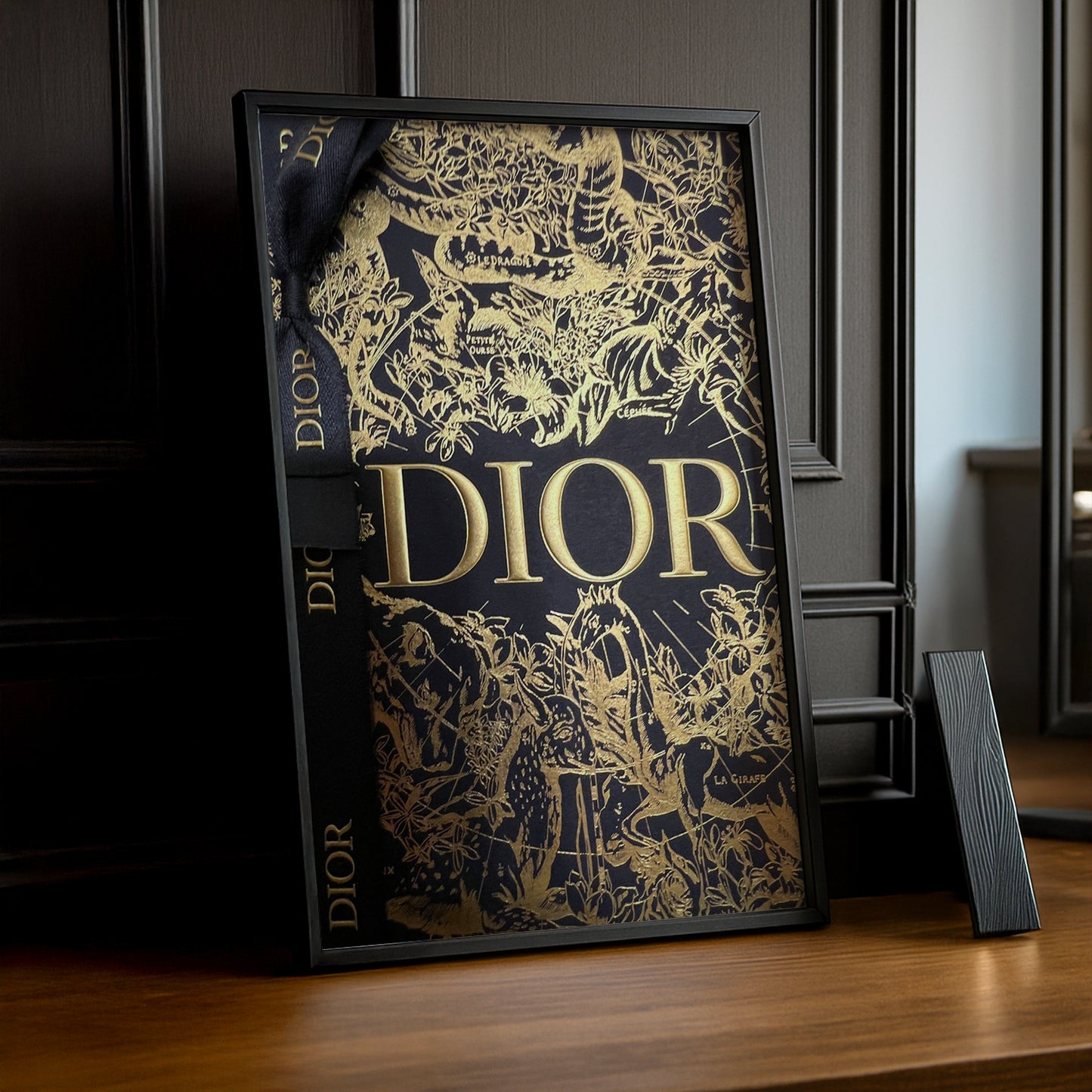 Cadre photo Dior - Noir & Dorée