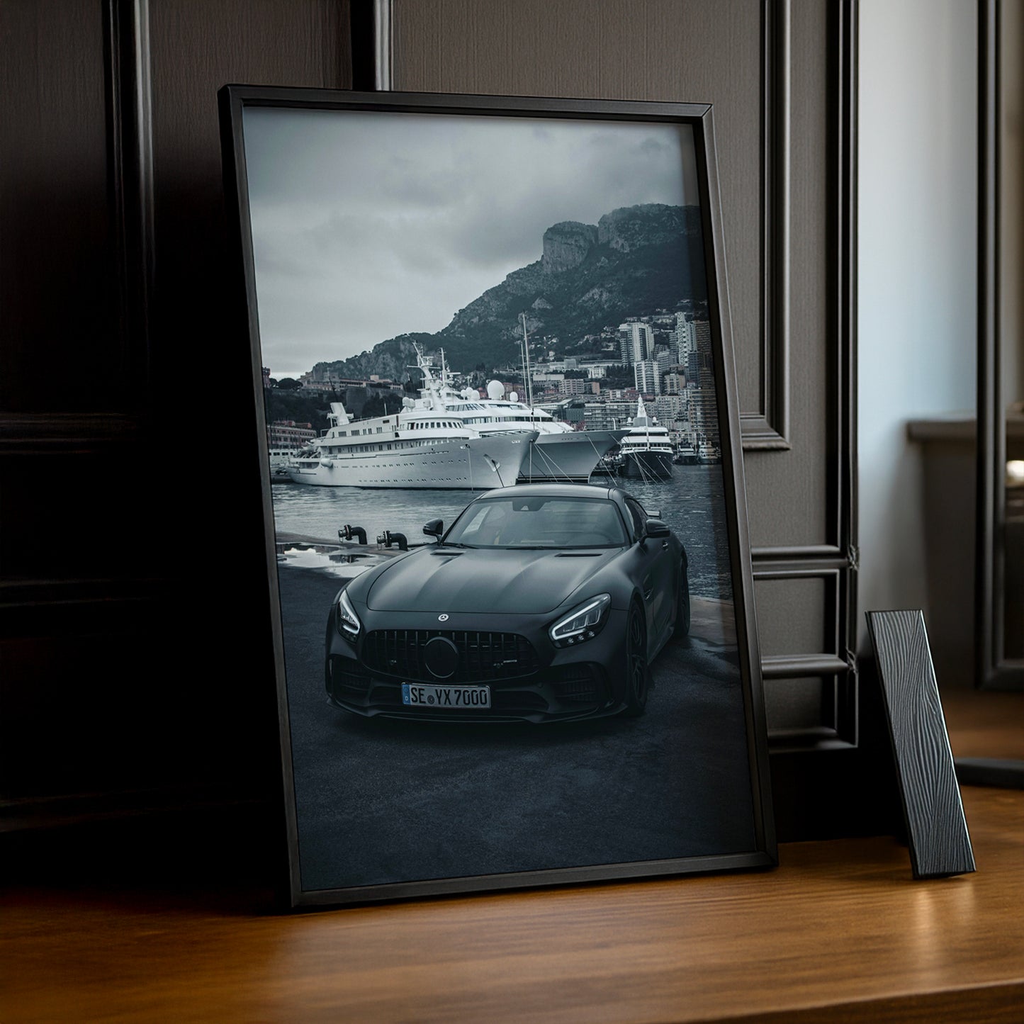 Cadre photo Mercedes C63 noir