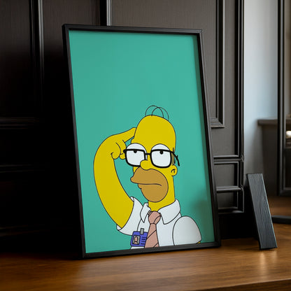 Cadre Photo Les Simpsons - Homer Simpson au travail