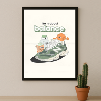 Cadre photo New Balance - life is about balance