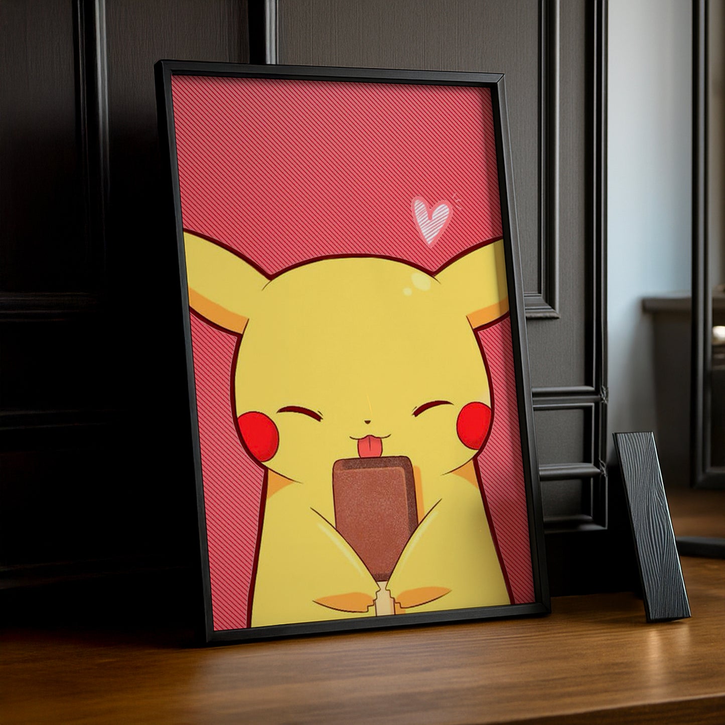 Cadre Photo Pokémon - Pikachu Illustration Chocolat