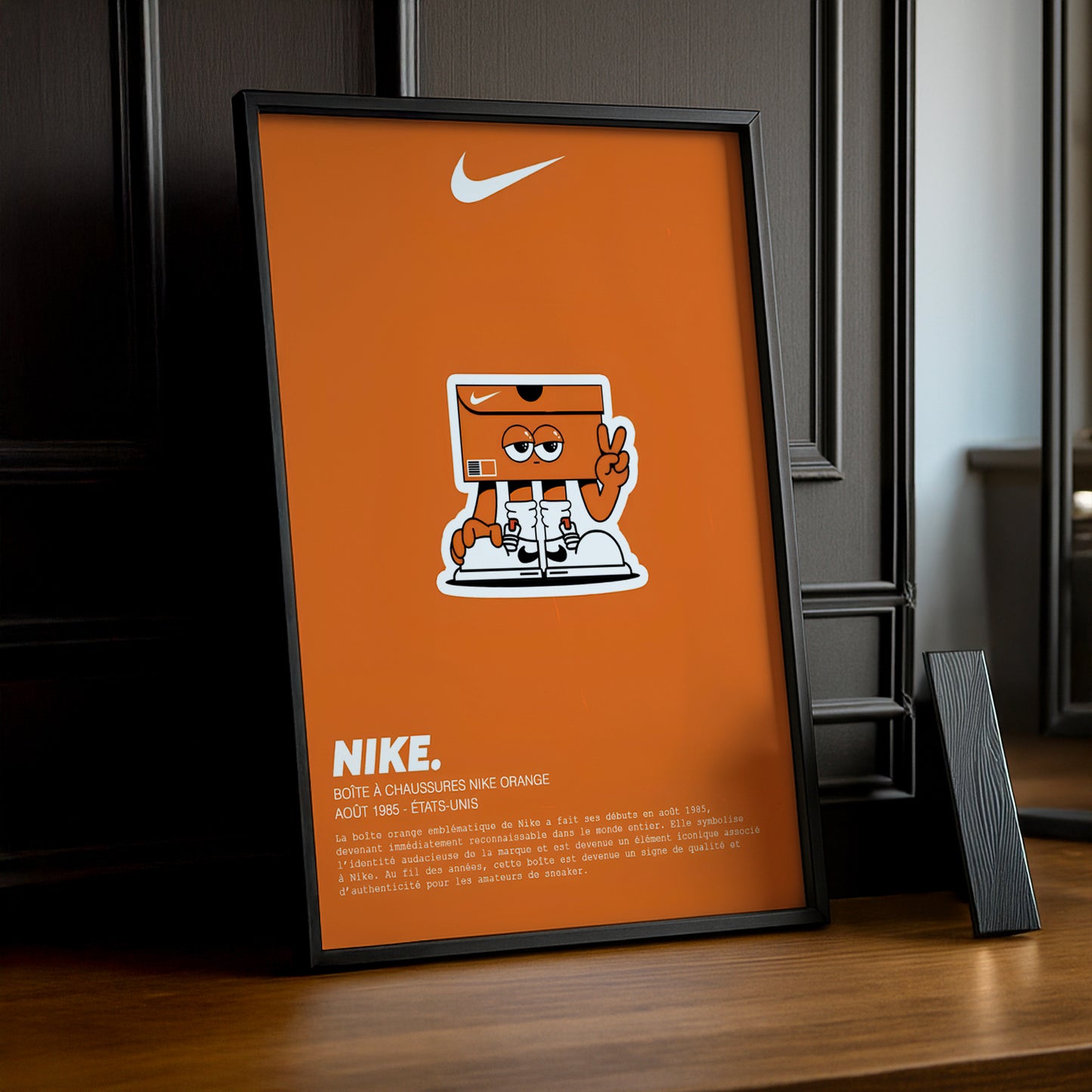 Cadre photo Boîte à chaussures Nike Orange