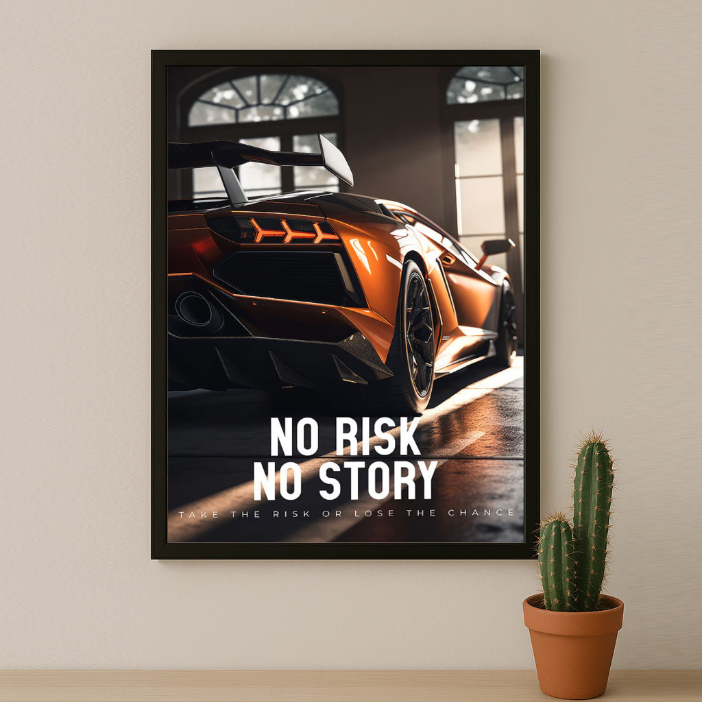 Cadre photo Motivation - No Risk No Story