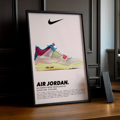 Air Jordan 4 Retro Union Guava Ice Bilderrahmen 