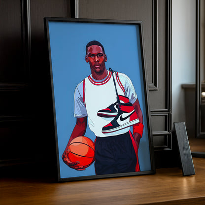 Cadre photo NBA - Michael Jordan Illustration