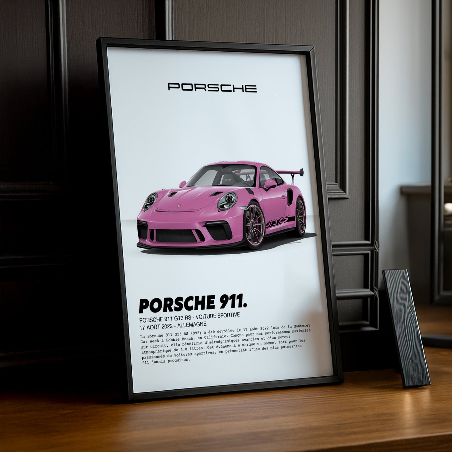 Cadre photo Porsche 911 GT3 RS Rose