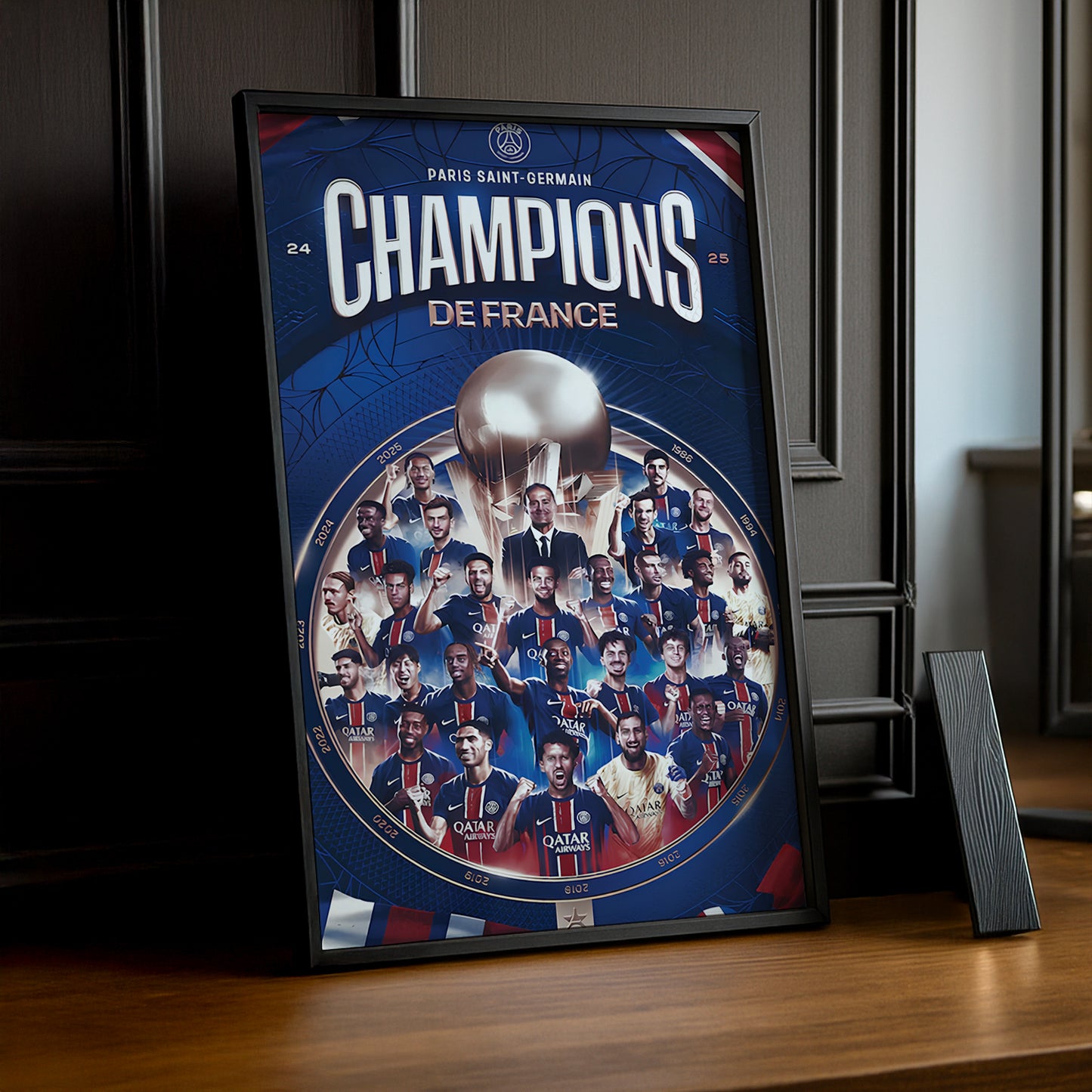 Cadre photo Paris Saint-Germain Champions de France