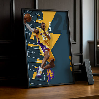 Cadre photo Kobe Bryant Lakers NBA