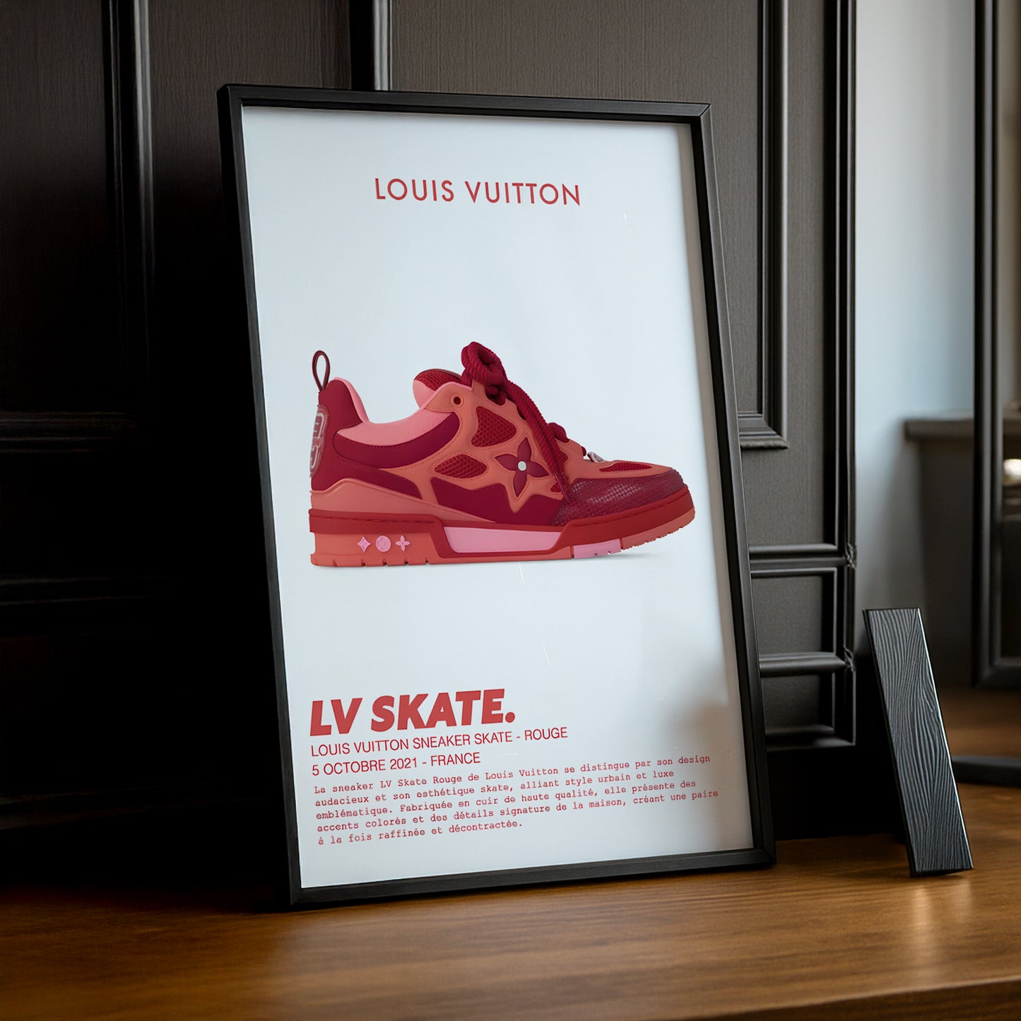 Cadre photo Louis Vuitton Sneaker Skate Rouge