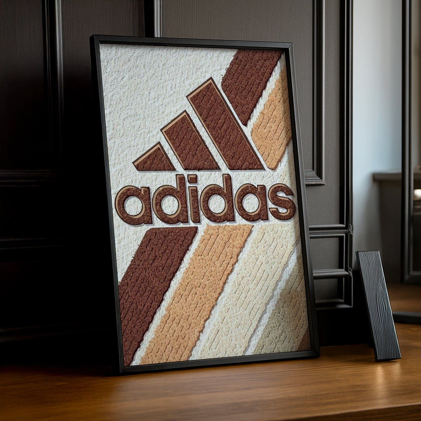Cadre photo Adidas - Aesthetic Beige Logo