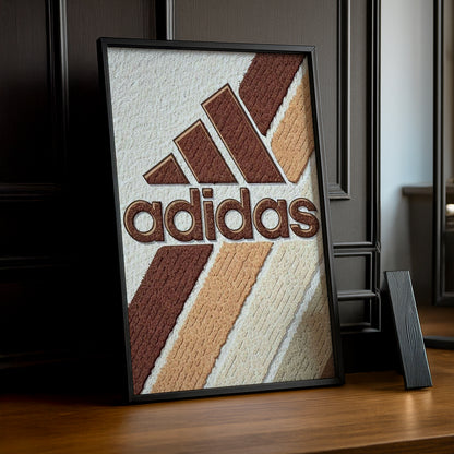 Cadre photo Adidas - Aesthetic Beige Logo