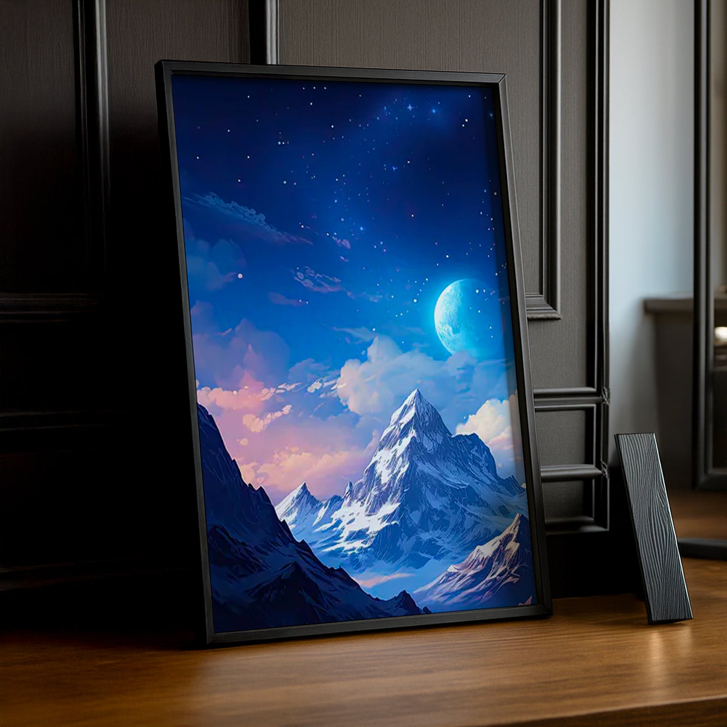 Poster Photo Naturel - Dessin de montagnes