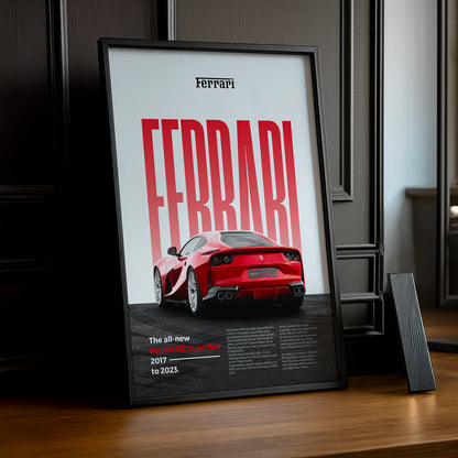 Poster Voitures - Ferrari 812 Superfast
