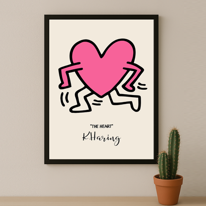 Cadre photo Keith Haring "The Heart"