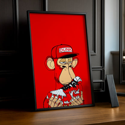 Cadre photo Bayc Nike Dunk SB Rouge