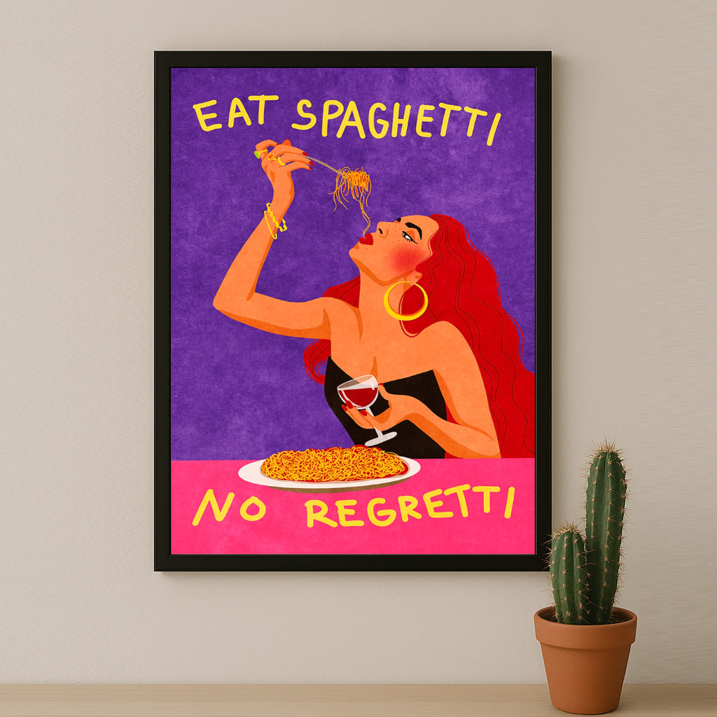 Cadre photo Citation - Eat Spaghetti