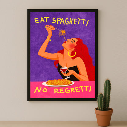 Cadre photo Citation - Eat Spaghetti