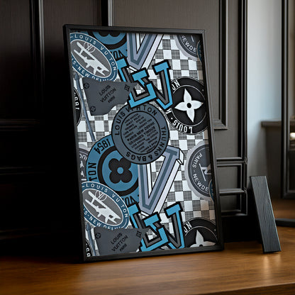 Cadre photo Louis Vuitton - Logo Bleu