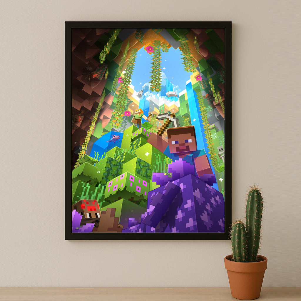 Cadre photo Minecraft - Falaises