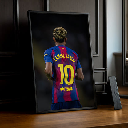 Poster encadrée FC Barcelone - Lamine Yamal 10