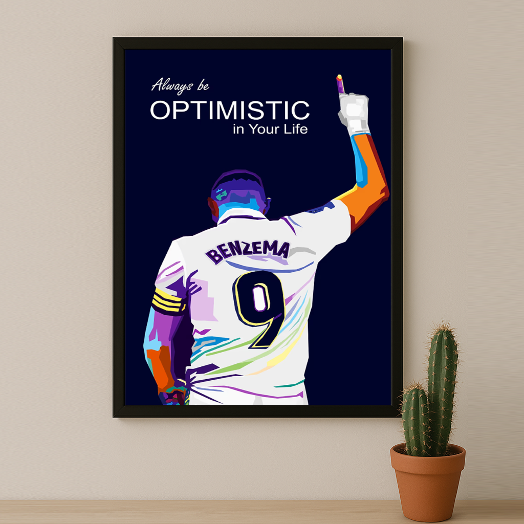 Cadre Photo Karim Benzema Real Madrid – Affiche HD Encadrée Papier Premium