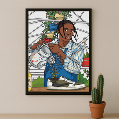 Poster Nike Air Jordan Travis Scott Olive