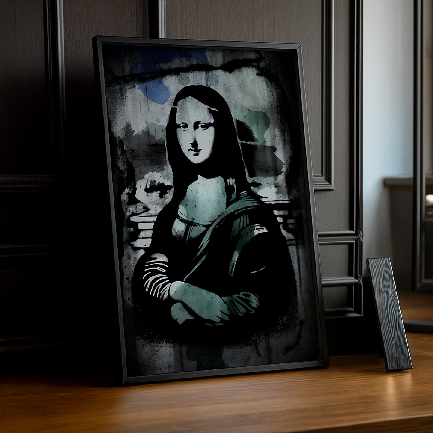 Cadre photo Mona Lisa La Joconde black mode