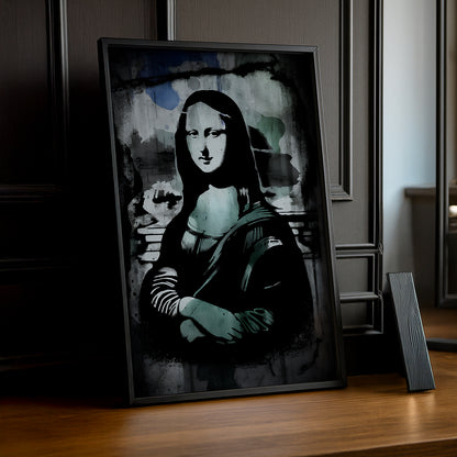 Cadre photo Mona Lisa La Joconde black mode
