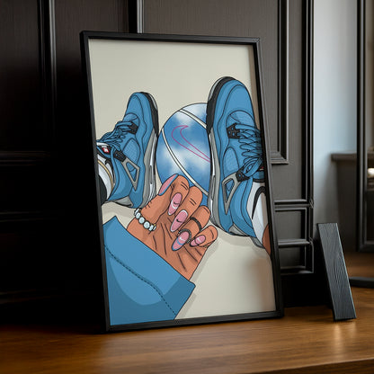 Cadre Photo Nike - Blue Nails