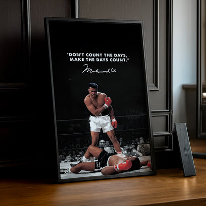 Cadre Photo Boxe - Muhammad Ali Motivation