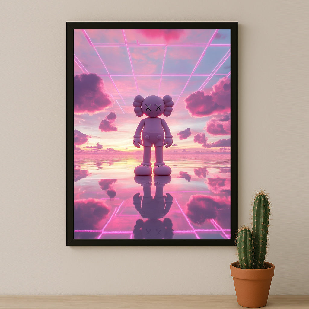 Poster Kaws - Rose 3D