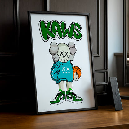 Cadre photo Kaws basketball