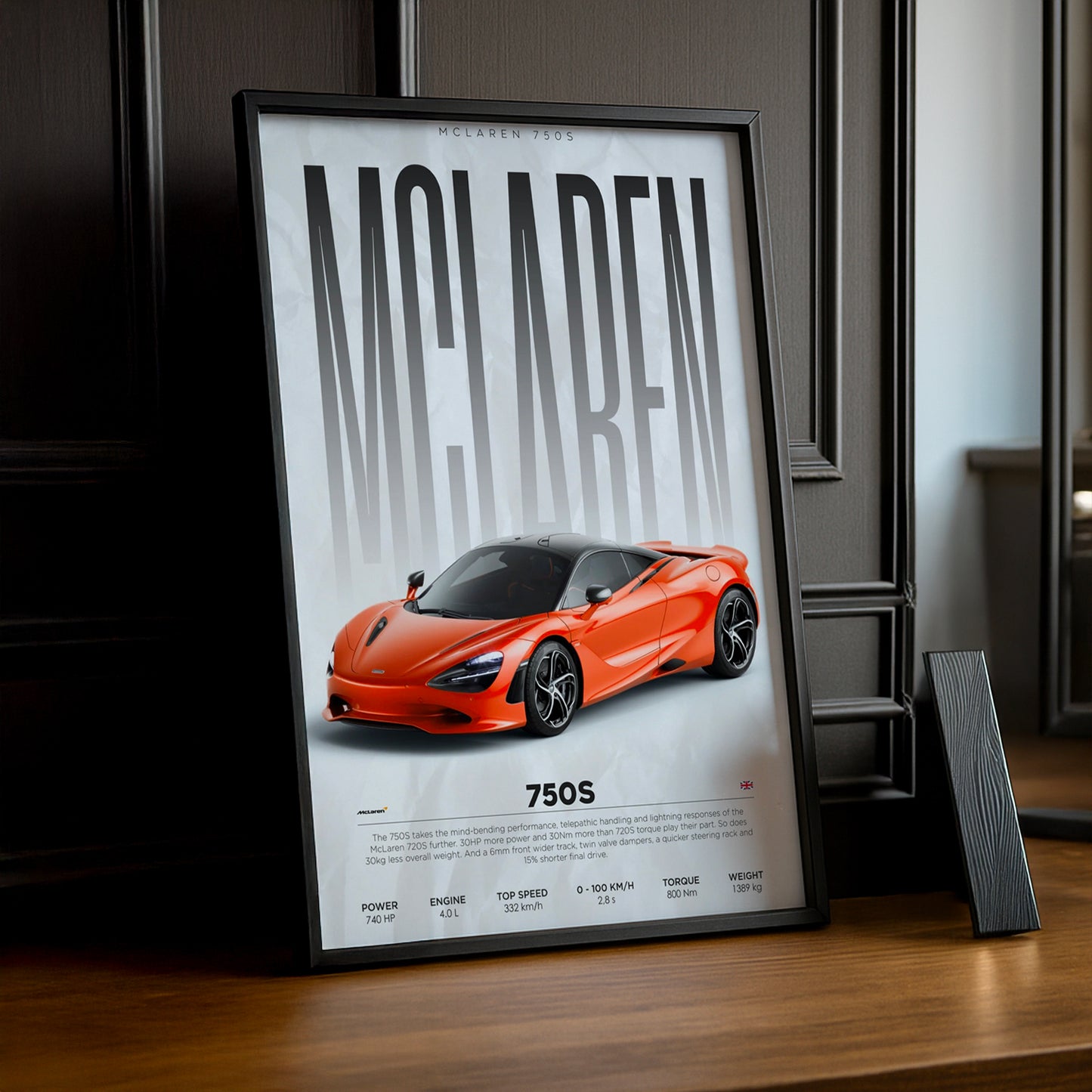 Cadre photo McLaren 750s