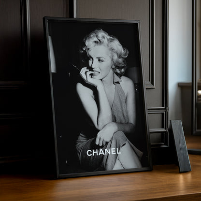 Poster encadré Marilyn Monroe Chanel
