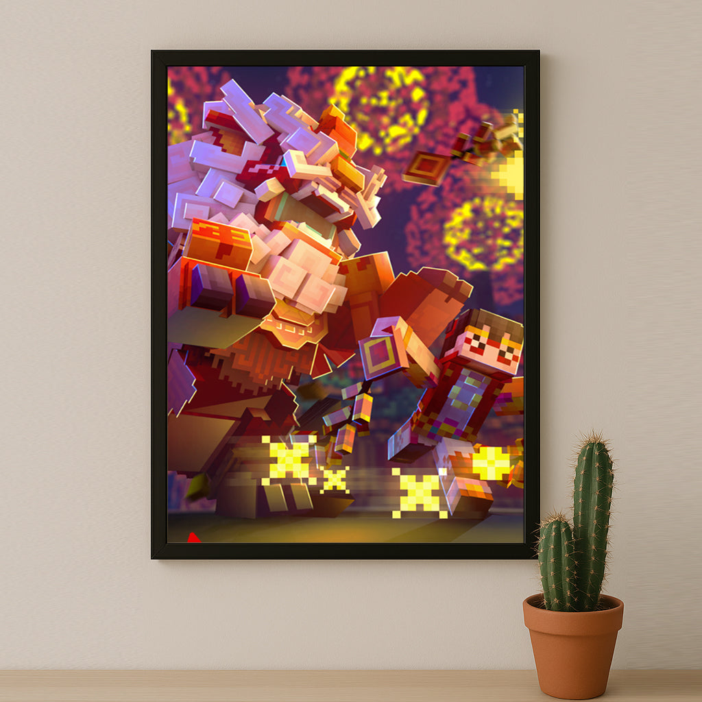 Cadre photo Minecraft - Nouvel an Lunaire