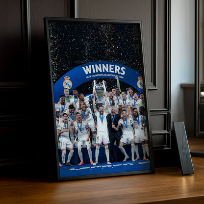 Cadre Photo Real Madrid Winners Ligue des Champions – Affiche HD Encadrée Papier Premium
