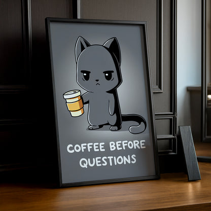 Cadre photo Coffee Lover - Coffee before questions