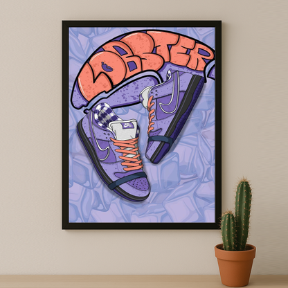 Poster Nike Dunk Lobster purple
