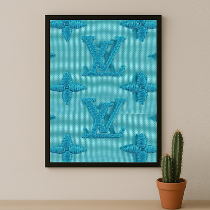 Cadre photo Louis Vuitton couture bleu ciel