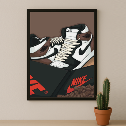 Poster Nike Air Jordan 1 High Brown