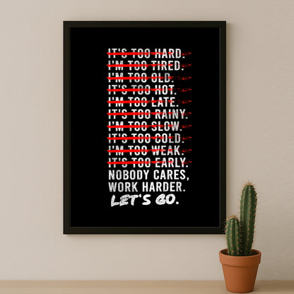 Cadre photo Motivation - Work Harder