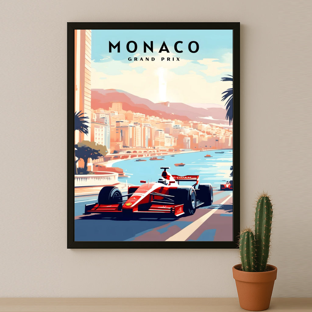 Poster encadrée Formule 1 - Grand Prix de Monaco