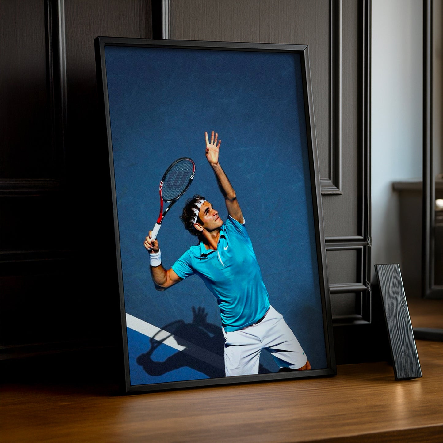 Cadre photo Tennis - Roger Federer Service