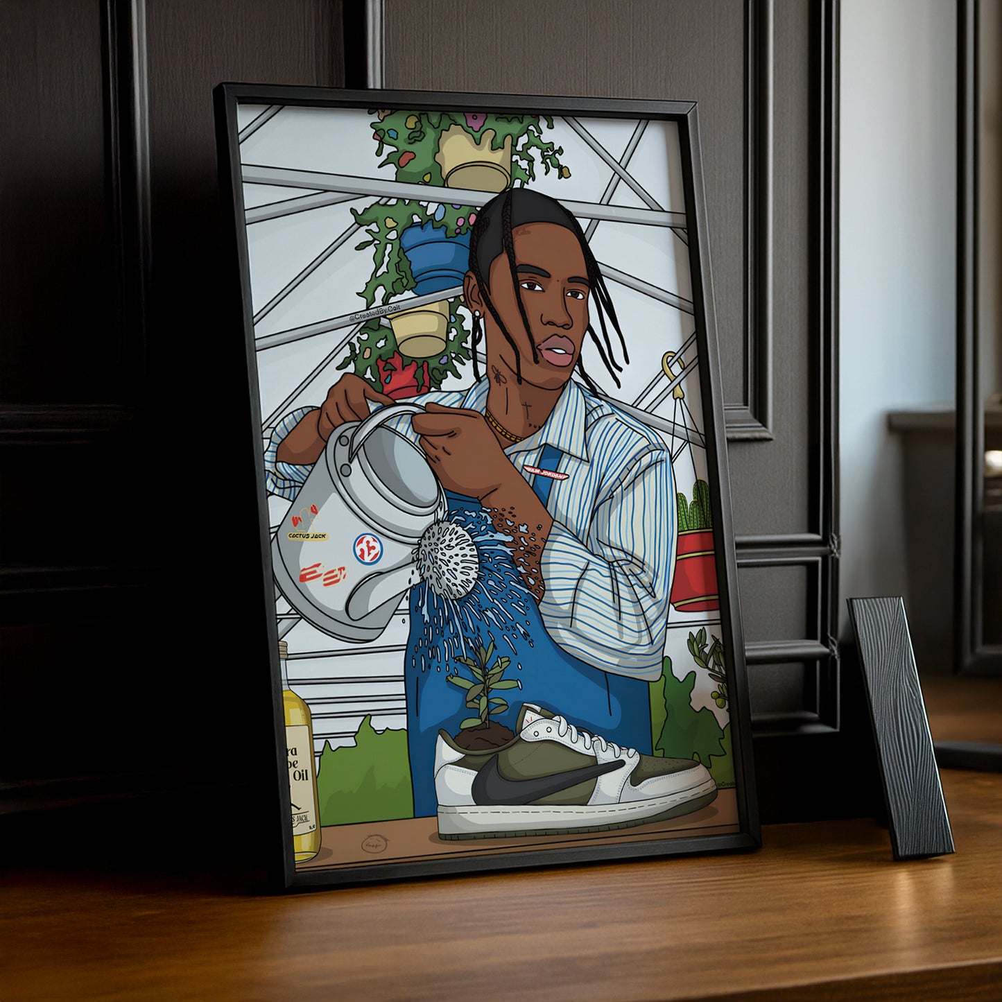 Poster Nike Air Jordan Travis Scott Olive