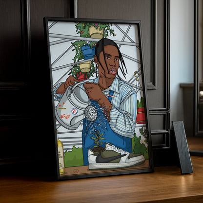 Poster Nike Air Jordan Travis Scott Olive