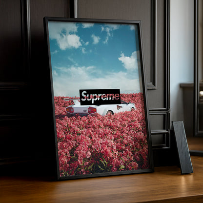 Poster Supreme - Roses x Ferrari