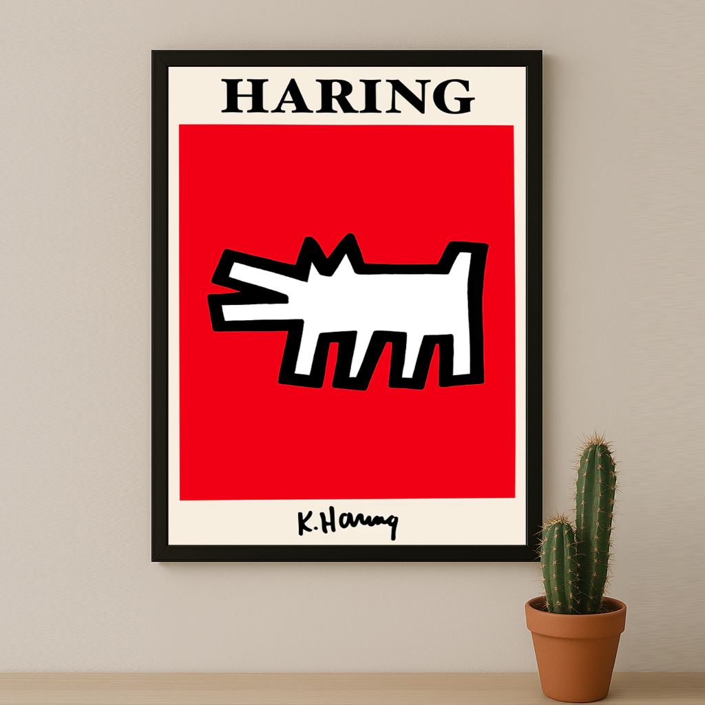 Cadre photo Keith Haring Dog