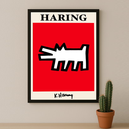 Cadre photo Keith Haring Dog